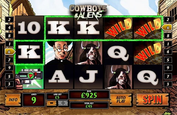 Cowboys & Aliens: Alami pertempuran yang tidak setara di Game Slot di Casino