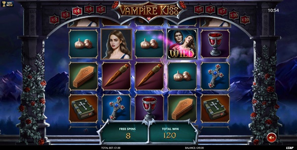 Petunjuk untuk memainkan Vampire Kiss - Game Slot Klasik di Kasino